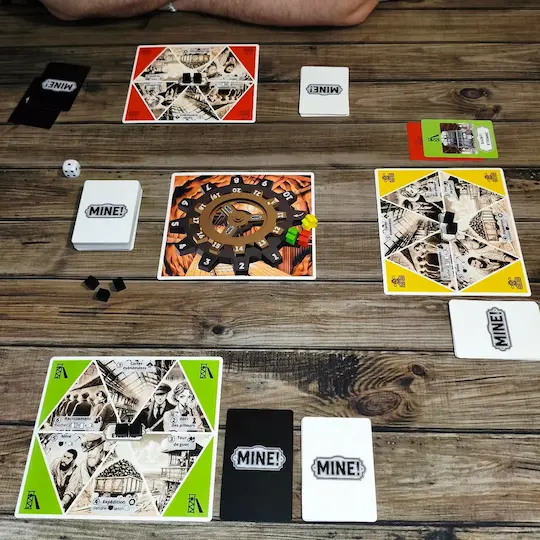 Cartes et matériel du jeu Mine!